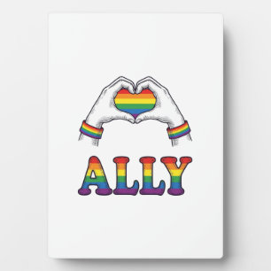 Regenbogen Hände Herz Vintage Pride Shirt Design Fotoplatte