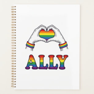 Regenbogen Hände Herz Vintage Pride Shirt Design Planer