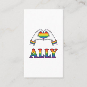 Regenbogen Hände Herz Vintage Pride Shirt Design Visitenkarte