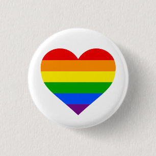 "REGENBOGEN-HERZ" 1,25 Zoll Button