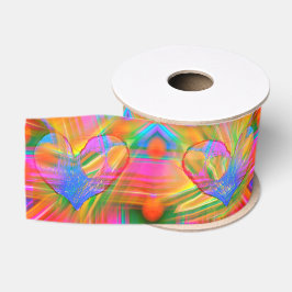 Regenbogen-Herz-Band Ripsband