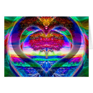 Regenbogen-Herz-Baum des Lebens