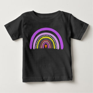 Regenbogen-Herz-Boho-Doodle-T-Shirt Baby T-shirt