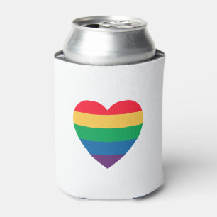 Regenbogen-Herz kann cooler Dosenkühler