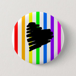 Regenbogen-Herz-Knopf Button