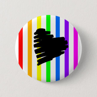 Regenbogen-Herz-Knopf Button