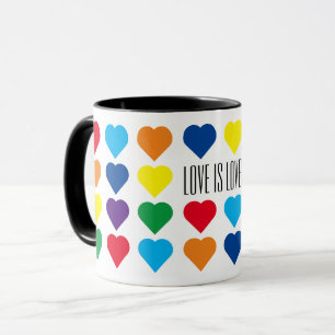 Regenbogen-Herz-"Liebe ist Liebe! " Tasse