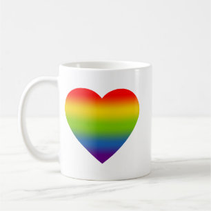 Regenbogen-Herz-Tasse Kaffeetasse