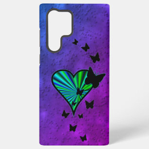 Regenbogen Herz und Schmetterling Samsung Galaxy Hülle