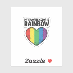 Regenbogen-Herz Vintage-Gravur Lieblingsfarbe-Shir Aufkleber