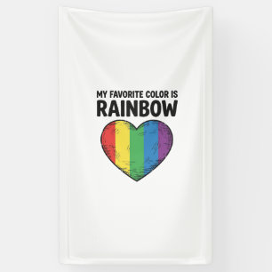Regenbogen-Herz Vintage-Gravur Lieblingsfarbe-Shir Banner