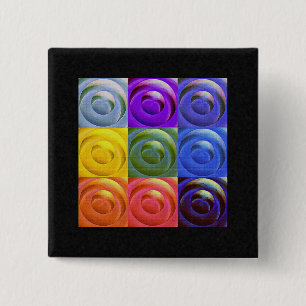 Regenbogen-Herzen der Liebe Button