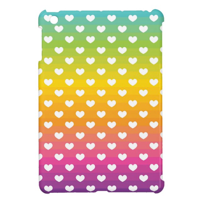 Regenbogen-Herzen iPad Minifall iPad Mini Hülle (Hinten)