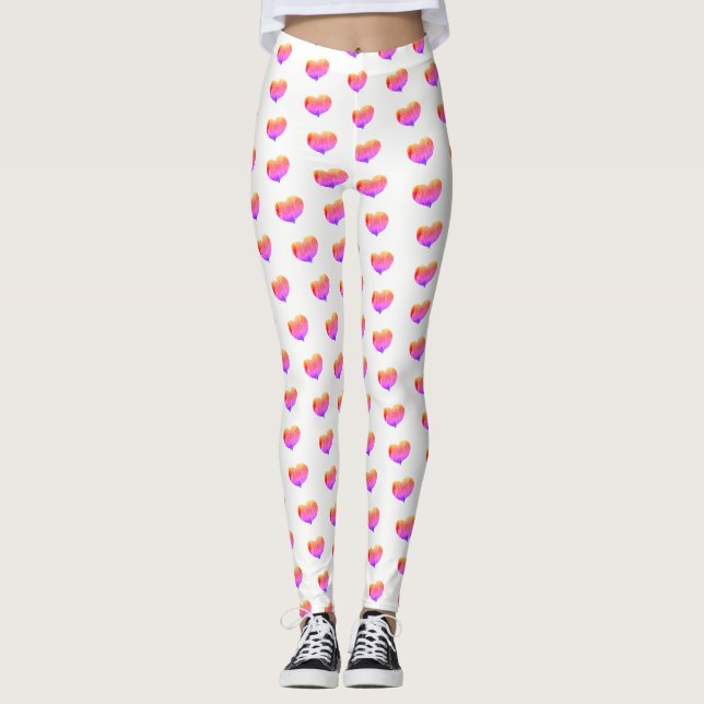 Regenbogen-Herzen - Leggings (Vorderseite)