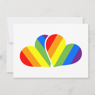 Regenbogen-Herzen Pride Postkarte – LGBTQ+ Liebe,