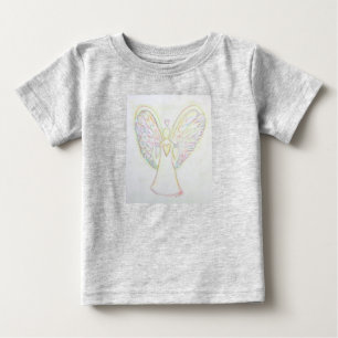 Regenbogen-Herzen-Schutzengel individuell gestalte Baby T-shirt