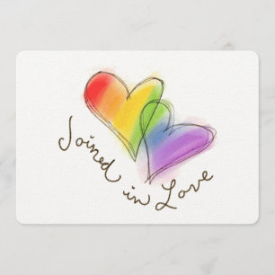 Regenbogen-Herzen verbunden in der Ankündigung