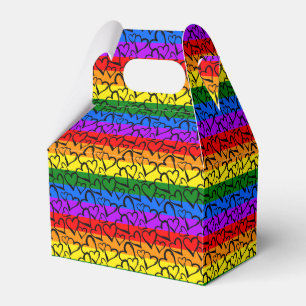 Regenbogen Herzmuster Geschenkschachtel