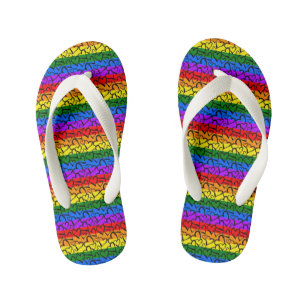 Regenbogen Herzmuster Kinderbadesandalen