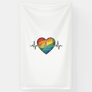 Regenbogen Herzschlag Herz Vintage Gravur Design_1 Banner