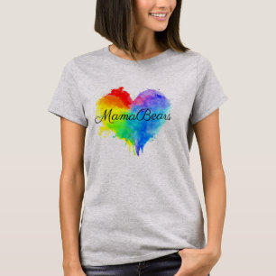 Regenbogen Herzstück Mamas T Shirt