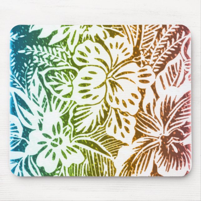 Regenbogen-Hibiskus Mousepad (Vorne)