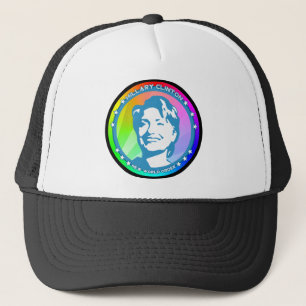 Regenbogen Hillary Clinton Truckerkappe