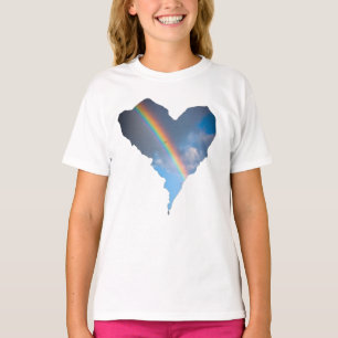 Regenbogen-Himmel-Herz-Tragetasche Träumerische T-Shirt
