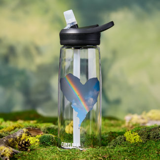 Regenbogen-Himmel-Herz-Tragetasche | Träumerische Trinkflasche
