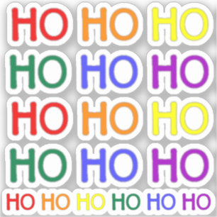 Regenbogen Ho Ho Ho Vinyl-Aufkleber Aufkleber