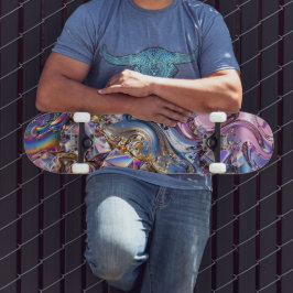 Regenbogen-Holografie-Chrom-Skateboard Skateboard