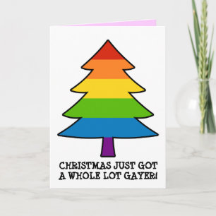 Regenbogen-homosexueller Weihnachtsbaum Feiertagskarte