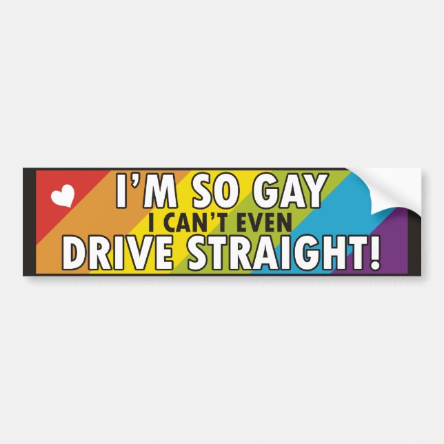 Regenbogen-Homosexuelles Autoaufkleber (Vorne)