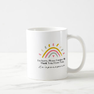 Regenbogen Ho'oponopono Hawaiianisches Gebetsmedit Kaffeetasse