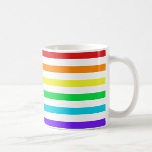 Regenbogen-horizontale Streifen 1 Tasse