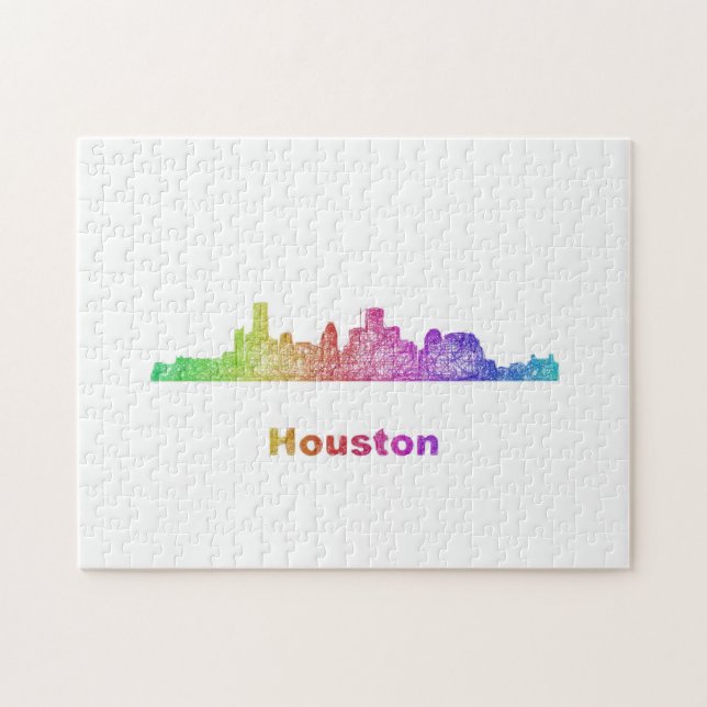 Regenbogen-Houston-Skyline Puzzle (Horizontal)