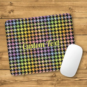 Regenbogen-Hundszahn-Muster Mousepad