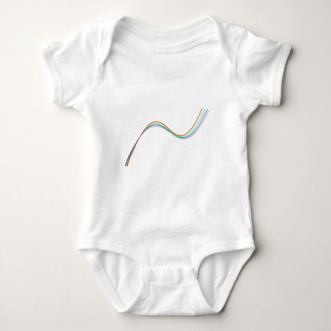 Regenbogen-Hyperbel Baby Strampler (Vorderseite)