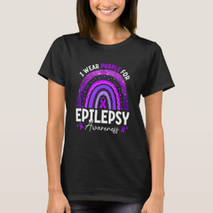 Regenbogen I Tragen Lila Band für Epilepsie-Aufstä T-Shirt