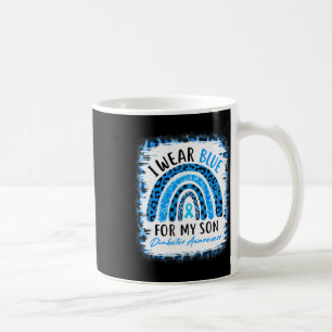 Regenbogen Ich trage blaues Band für meinen Sohn T Kaffeetasse