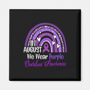 Regenbogen im August Wir tragen Lila Überdosierung Magnet