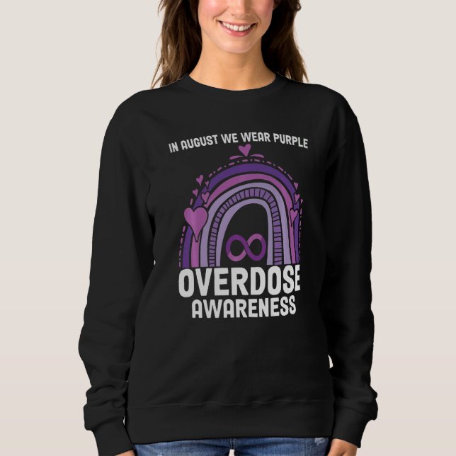 Regenbogen im August Wir tragen Lila Überdosierung Sweatshirt (Vorderseite)