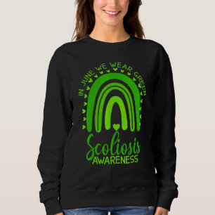 Regenbogen im Juni tragen wir grüne Scoliose Ribbo Sweatshirt