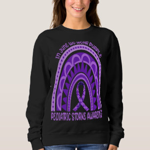 Regenbogen im Juni tragen wir Lila Kinderstorke Aw Sweatshirt