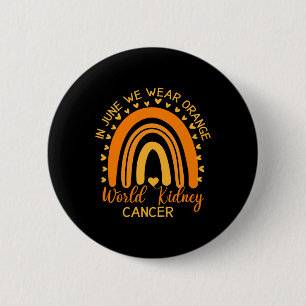 Regenbogen im Juni tragen wir Orange World Nierenk Button