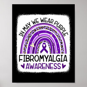 Regenbogen im Mai tragen wir Lila Fibromyalgie Awa Poster