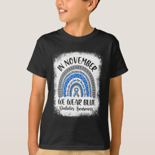 Regenbogen im November tragen wir blaue Diabetes-A T-Shirt