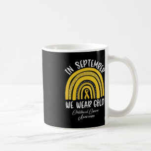 Regenbogen im September tragen wir Goldkrebs im Ki Kaffeetasse