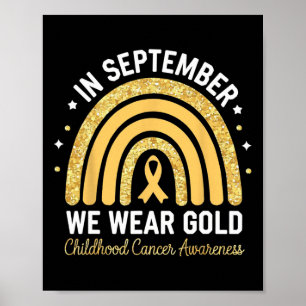 Regenbogen im September tragen wir Goldkrebs im Ki Poster