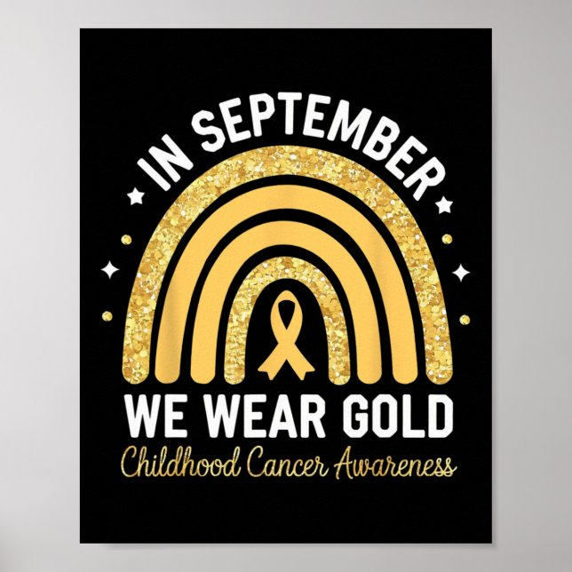 Regenbogen im September tragen wir Goldkrebs im Ki Poster (Vorne)